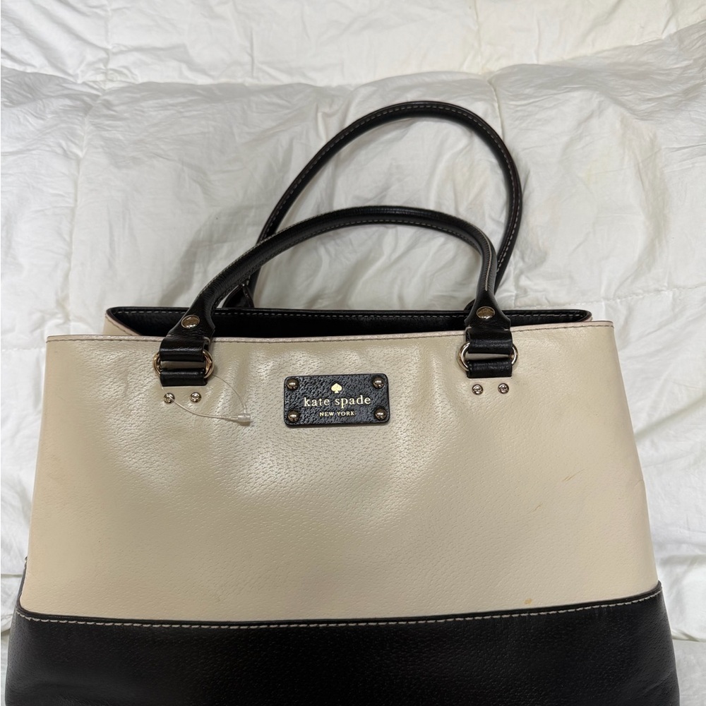 Kate Spade Two-Tone Black and Cream Satchel